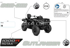 Наклейка на кришку двигуна BRP Can-Am "1000R Rotax Power"